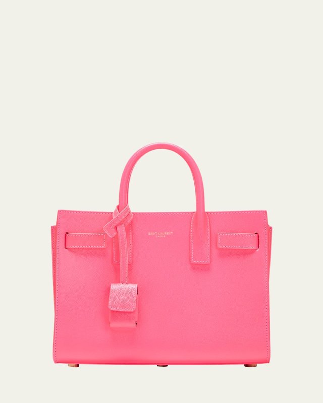 Sac De Jour Nano Top-Handle Bag in Grained Leather